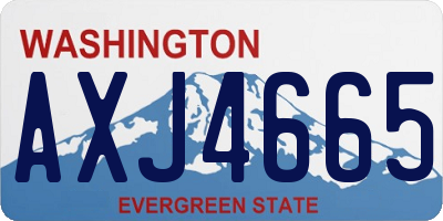 WA license plate AXJ4665