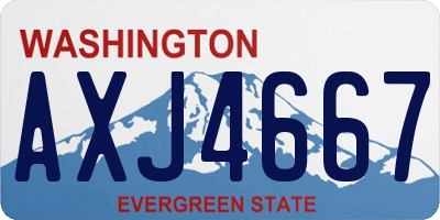 WA license plate AXJ4667