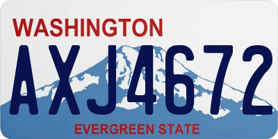 WA license plate AXJ4672