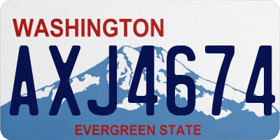 WA license plate AXJ4674