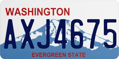 WA license plate AXJ4675