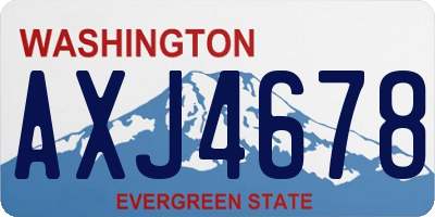WA license plate AXJ4678