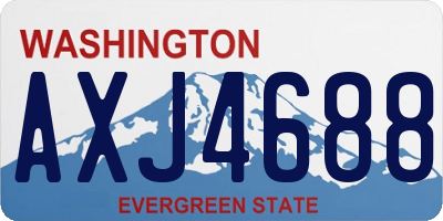 WA license plate AXJ4688