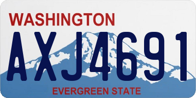 WA license plate AXJ4691