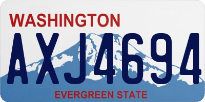 WA license plate AXJ4694