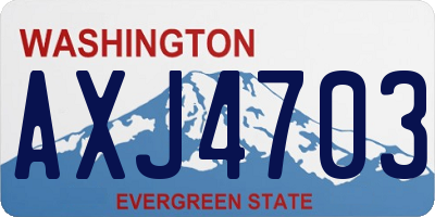 WA license plate AXJ4703