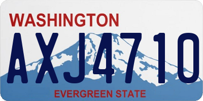 WA license plate AXJ4710