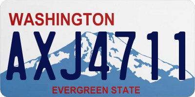 WA license plate AXJ4711