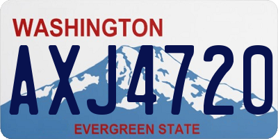 WA license plate AXJ4720