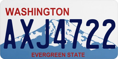 WA license plate AXJ4722