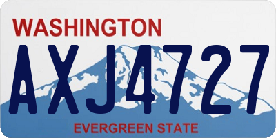 WA license plate AXJ4727