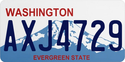 WA license plate AXJ4729