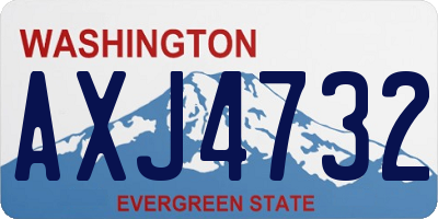 WA license plate AXJ4732