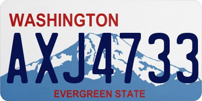 WA license plate AXJ4733