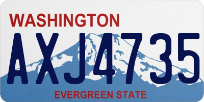 WA license plate AXJ4735