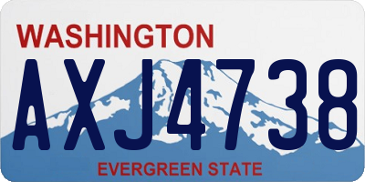 WA license plate AXJ4738