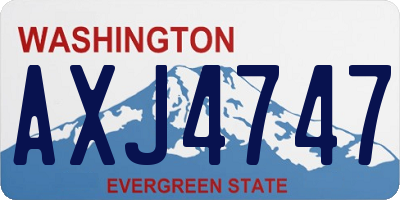 WA license plate AXJ4747