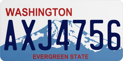 WA license plate AXJ4756