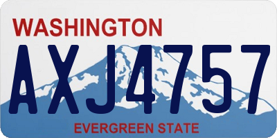 WA license plate AXJ4757
