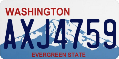 WA license plate AXJ4759