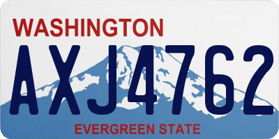 WA license plate AXJ4762