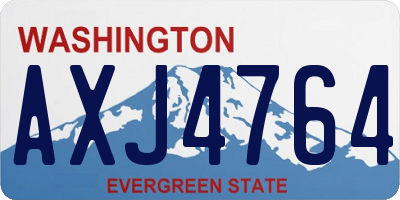 WA license plate AXJ4764