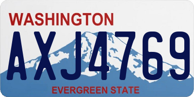 WA license plate AXJ4769