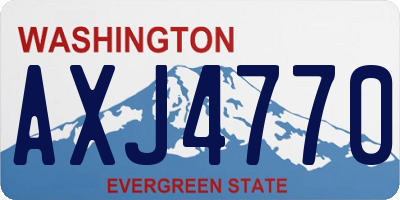 WA license plate AXJ4770