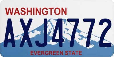 WA license plate AXJ4772