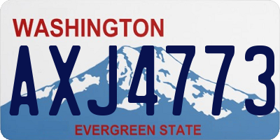 WA license plate AXJ4773