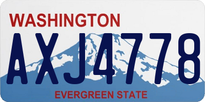 WA license plate AXJ4778