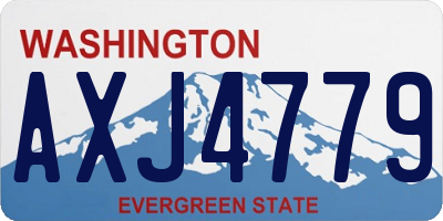 WA license plate AXJ4779