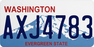 WA license plate AXJ4783