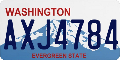 WA license plate AXJ4784