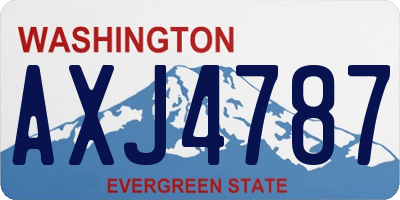 WA license plate AXJ4787