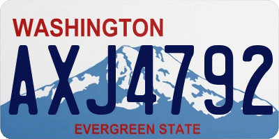 WA license plate AXJ4792