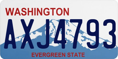 WA license plate AXJ4793