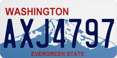 WA license plate AXJ4797
