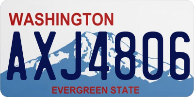 WA license plate AXJ4806