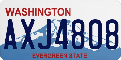 WA license plate AXJ4808