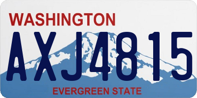 WA license plate AXJ4815