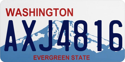 WA license plate AXJ4816