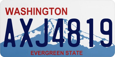 WA license plate AXJ4819
