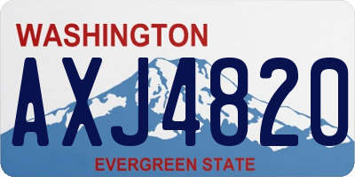WA license plate AXJ4820