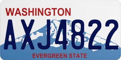 WA license plate AXJ4822