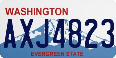 WA license plate AXJ4823