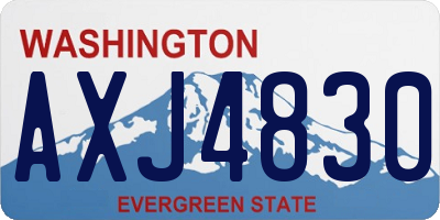 WA license plate AXJ4830
