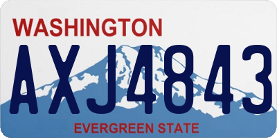 WA license plate AXJ4843