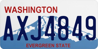 WA license plate AXJ4849