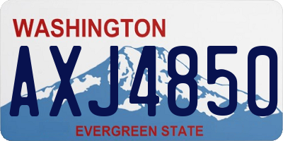 WA license plate AXJ4850